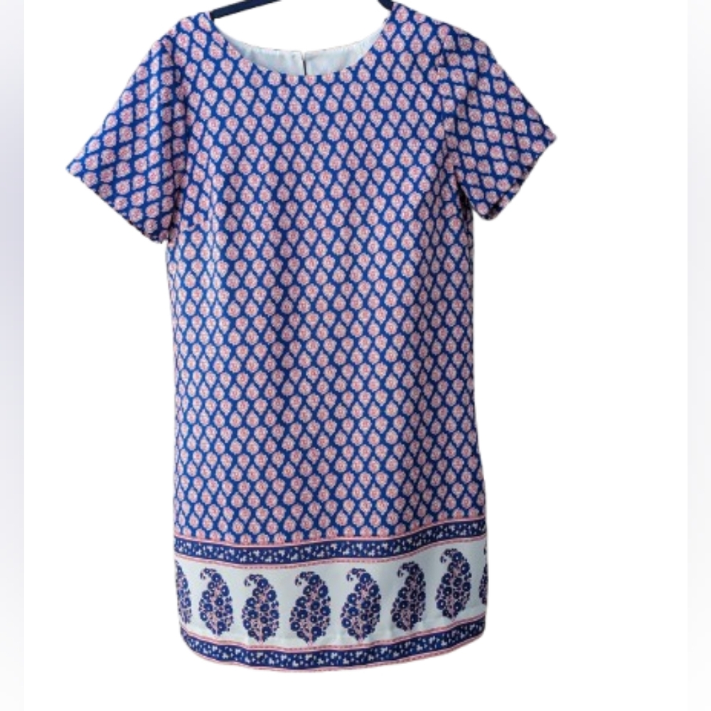 J Crew Paisley Shift Dress Sz 4